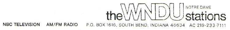 WNDU Letterhead