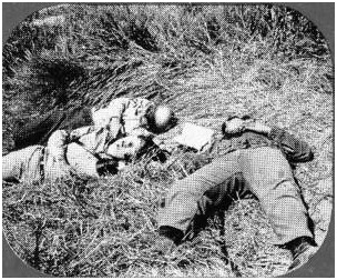 In despair the hero of the war parody storms the line and is shot down learning as he dies that the letter was an April Fool joke.